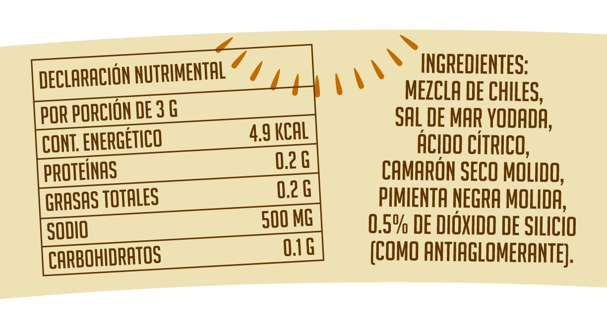 TIERRA DE LAVA - ESCARCHADOR DE CAMARÓN PARA MICHELADAS - 150 gr